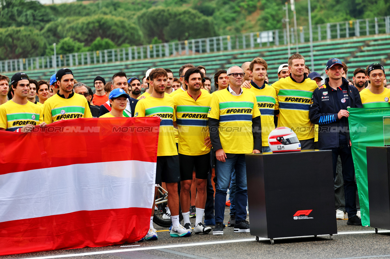 GP IMOLA, Drivers e team personnel - tribute run for Ayrton Senna e Roland Ratzenberger.

16.05.2024. Formula 1 World Championship, Rd 7, Emilia Romagna Grand Prix, Imola, Italy, Preparation Day.

- www.xpbimages.com, EMail: requests@xpbimages.com © Copyright: Batchelor / XPB Images