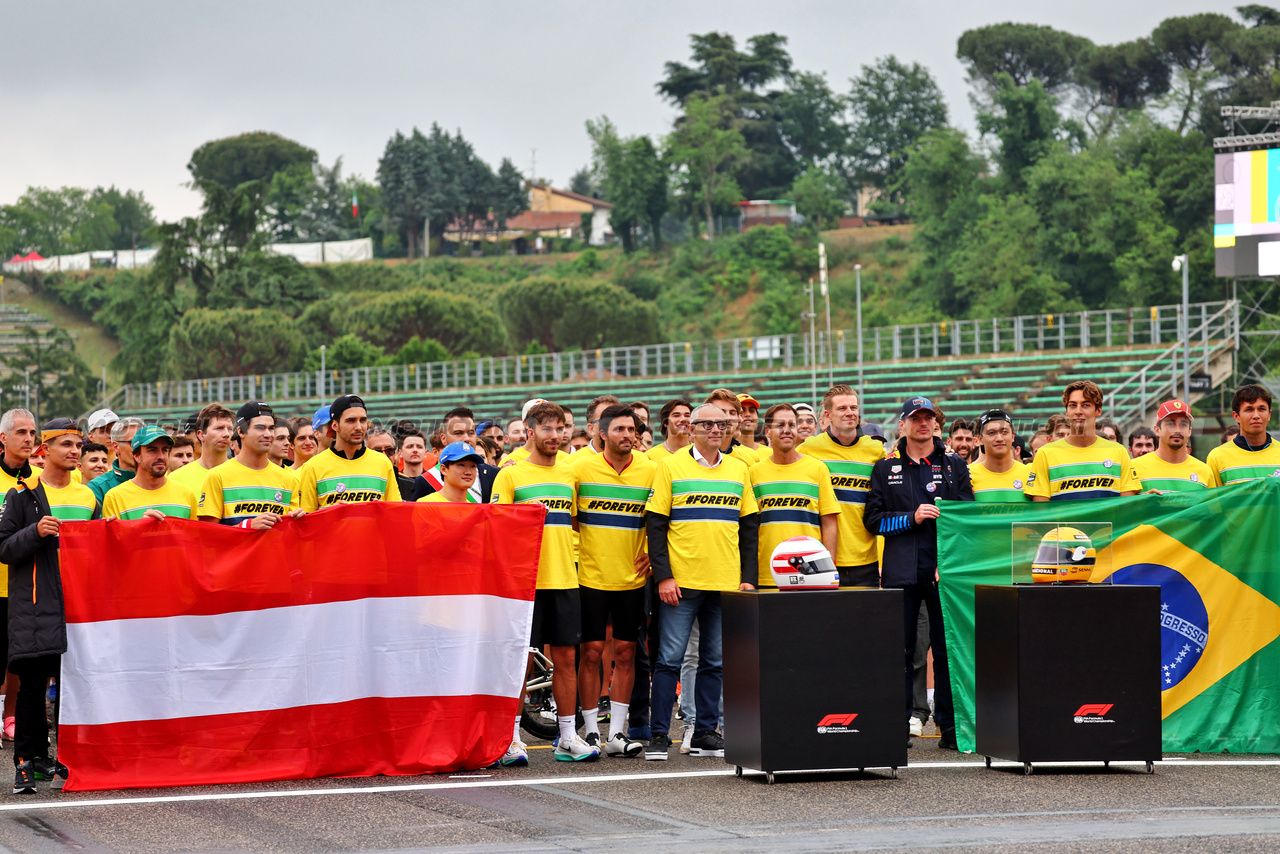 GP IMOLA, Drivers e team personnel - tribute run for Ayrton Senna e Roland Ratzenberger.

16.05.2024. Formula 1 World Championship, Rd 7, Emilia Romagna Grand Prix, Imola, Italy, Preparation Day.

- www.xpbimages.com, EMail: requests@xpbimages.com © Copyright: Batchelor / XPB Images