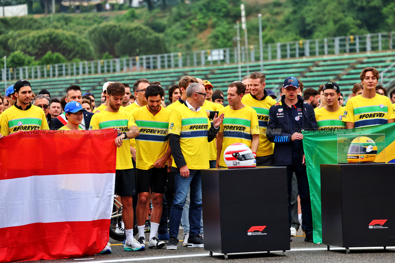 GP IMOLA, Drivers e team personnel - tribute run for Ayrton Senna e Roland Ratzenberger.

16.05.2024. Formula 1 World Championship, Rd 7, Emilia Romagna Grand Prix, Imola, Italy, Preparation Day.

- www.xpbimages.com, EMail: requests@xpbimages.com © Copyright: Batchelor / XPB Images