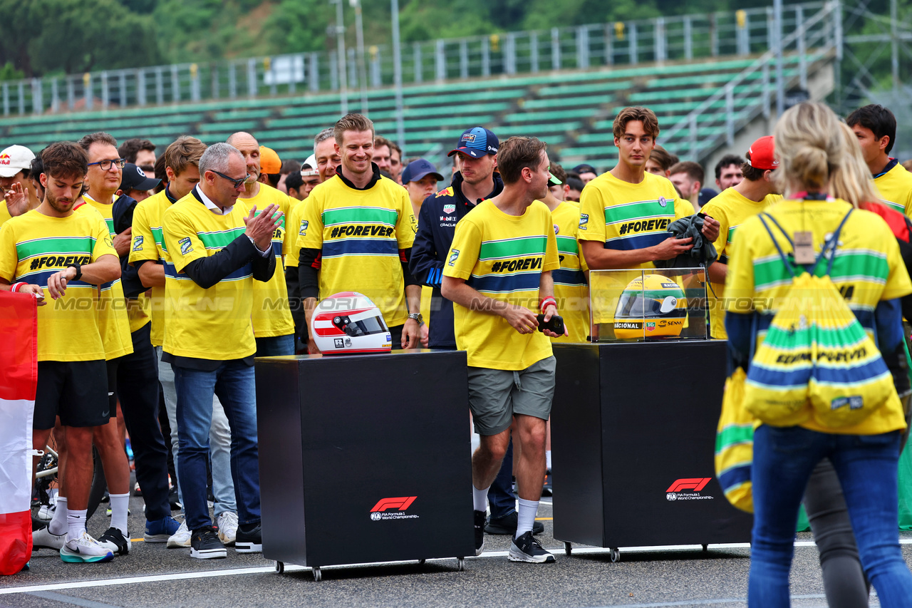 GP IMOLA, Drivers e team personnel - tribute run for Ayrton Senna e Roland Ratzenberger.

16.05.2024. Formula 1 World Championship, Rd 7, Emilia Romagna Grand Prix, Imola, Italy, Preparation Day.

- www.xpbimages.com, EMail: requests@xpbimages.com © Copyright: Batchelor / XPB Images