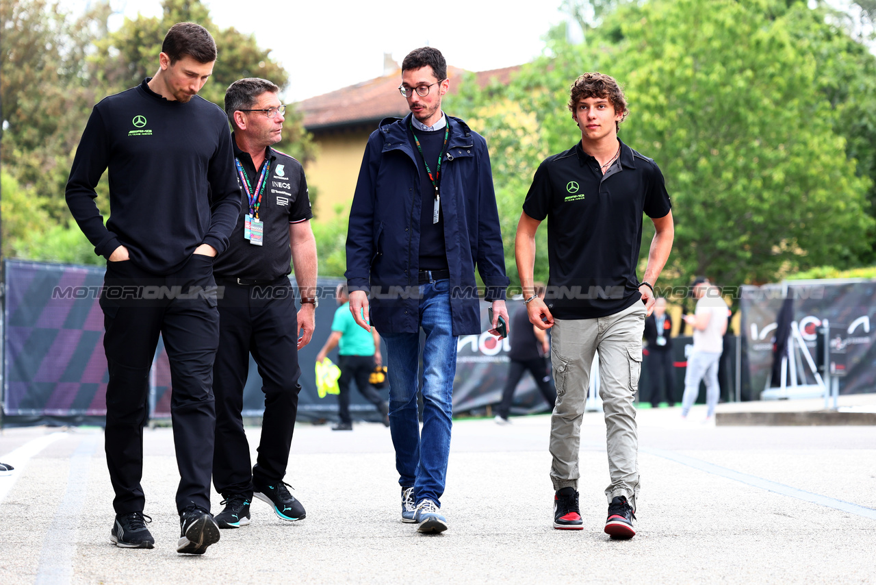 GP IMOLA, Andrea Kimi Antonelli (ITA) Prema Racing F2 driver (Right).

16.05.2024. Formula 1 World Championship, Rd 7, Emilia Romagna Grand Prix, Imola, Italy, Preparation Day.

- www.xpbimages.com, EMail: requests@xpbimages.com © Copyright: Charniaux / XPB Images