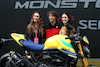 GP IMOLA, Bianca Senna (BRA) Senna Brands CEO (Left) e Enea Bastianini (ITA) Ducati Moto GP Rider (Centre) - Ducati Monster Senna motorbike.
16.05.2024. Formula 1 World Championship, Rd 7, Emilia Romagna Grand Prix, Imola, Italy, Preparation Day.
- www.xpbimages.com, EMail: requests@xpbimages.com © Copyright: XPB Images