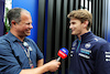 GP IMOLA, (L to R): Ted Kravitz (GBR) Sky Sports Pitlane Reporter with Logan Sargeant (USA) Williams Racing.
16.05.2024. Formula 1 World Championship, Rd 7, Emilia Romagna Grand Prix, Imola, Italy, Preparation Day.
 - www.xpbimages.com, EMail: requests@xpbimages.com © Copyright: Staley / XPB Images