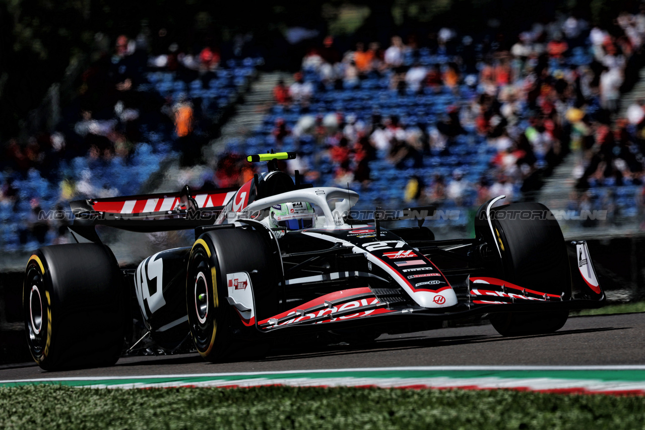 GP IMOLA, Nico Hulkenberg (GER) Haas VF-24.

18.05.2024. Formula 1 World Championship, Rd 7, Emilia Romagna Grand Prix, Imola, Italy, Qualifiche Day.

 - www.xpbimages.com, EMail: requests@xpbimages.com © Copyright: Staley / XPB Images