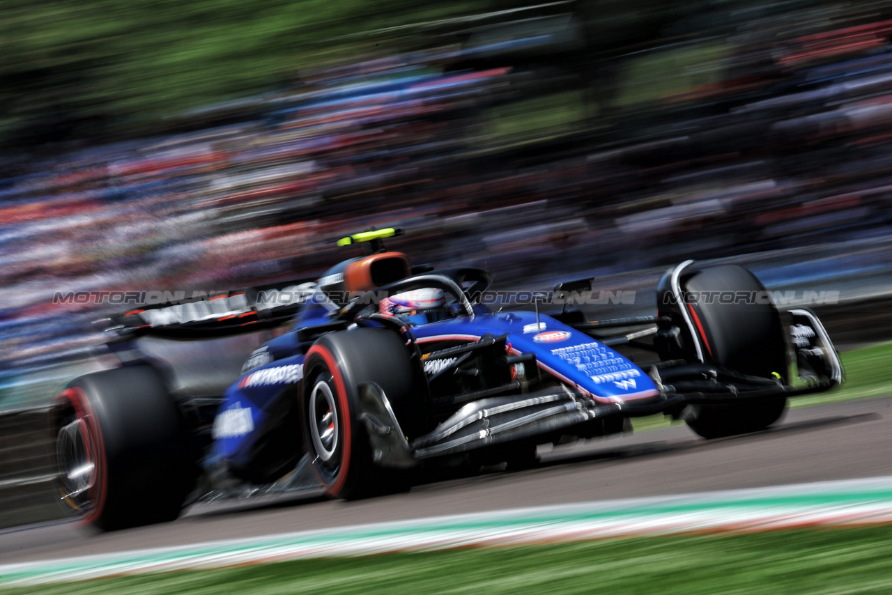 GP IMOLA, Logan Sargeant (USA) Williams Racing FW46.

18.05.2024. Formula 1 World Championship, Rd 7, Emilia Romagna Grand Prix, Imola, Italy, Qualifiche Day.

 - www.xpbimages.com, EMail: requests@xpbimages.com © Copyright: Staley / XPB Images