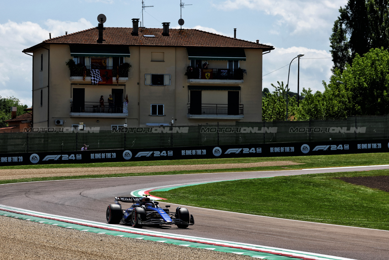 GP IMOLA, Logan Sargeant (USA) Williams Racing FW46.

18.05.2024. Formula 1 World Championship, Rd 7, Emilia Romagna Grand Prix, Imola, Italy, Qualifiche Day.

 - www.xpbimages.com, EMail: requests@xpbimages.com © Copyright: Coates / XPB Images