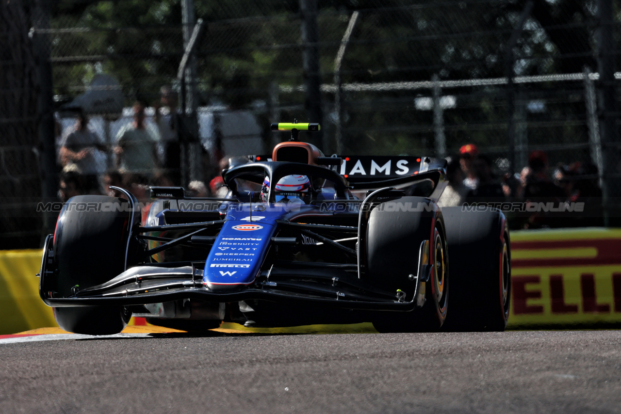 GP IMOLA, Logan Sargeant (USA) Williams Racing FW46.

18.05.2024. Formula 1 World Championship, Rd 7, Emilia Romagna Grand Prix, Imola, Italy, Qualifiche Day.

- www.xpbimages.com, EMail: requests@xpbimages.com © Copyright: Charniaux / XPB Images