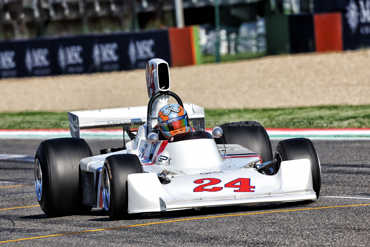 GP IMOLA, A Hesketh 308B.

18.05.2024. Formula 1 World Championship, Rd 7, Emilia Romagna Grand Prix, Imola, Italy, Qualifiche Day.

- www.xpbimages.com, EMail: requests@xpbimages.com © Copyright: Batchelor / XPB Images