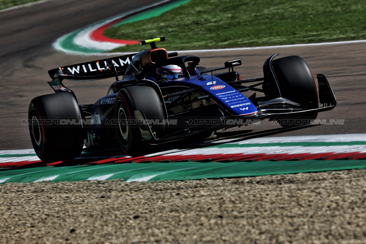 GP IMOLA, Logan Sargeant (USA) Williams Racing FW46.

18.05.2024. Formula 1 World Championship, Rd 7, Emilia Romagna Grand Prix, Imola, Italy, Qualifiche Day.

 - www.xpbimages.com, EMail: requests@xpbimages.com © Copyright: Staley / XPB Images