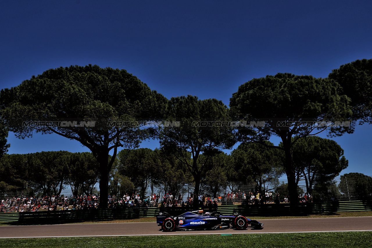 GP IMOLA, Logan Sargeant (USA) Williams Racing FW46.

18.05.2024. Formula 1 World Championship, Rd 7, Emilia Romagna Grand Prix, Imola, Italy, Qualifiche Day.

 - www.xpbimages.com, EMail: requests@xpbimages.com © Copyright: Staley / XPB Images