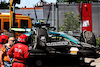 GP IMOLA, The Aston Martin F1 Team AMR24 of Fernando Alonso (ESP) is recovered back to the pits on the back of a truck after he crashed in the third practice session.
18.05.2024. Formula 1 World Championship, Rd 7, Emilia Romagna Grand Prix, Imola, Italy, Qualifiche Day.
 - www.xpbimages.com, EMail: requests@xpbimages.com © Copyright: Coates / XPB Images