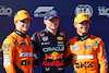 GP IMOLA, Qualifiche top three in parc ferme (L to R): Oscar Piastri (AUS) McLaren, second; Max Verstappen (NLD) Red Bull Racing, pole position; Lando Norris (GBR) McLaren, third.
18.05.2024. Formula 1 World Championship, Rd 7, Emilia Romagna Grand Prix, Imola, Italy, Qualifiche Day.
 - www.xpbimages.com, EMail: requests@xpbimages.com © Copyright: Staley / XPB Images