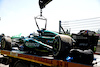 GP IMOLA, The Aston Martin F1 Team AMR24 of Fernando Alonso (ESP) is recovered back to the pits on the back of a truck after he crashed in the third practice session.
18.05.2024. Formula 1 World Championship, Rd 7, Emilia Romagna Grand Prix, Imola, Italy, Qualifiche Day.
 - www.xpbimages.com, EMail: requests@xpbimages.com © Copyright: Coates / XPB Images