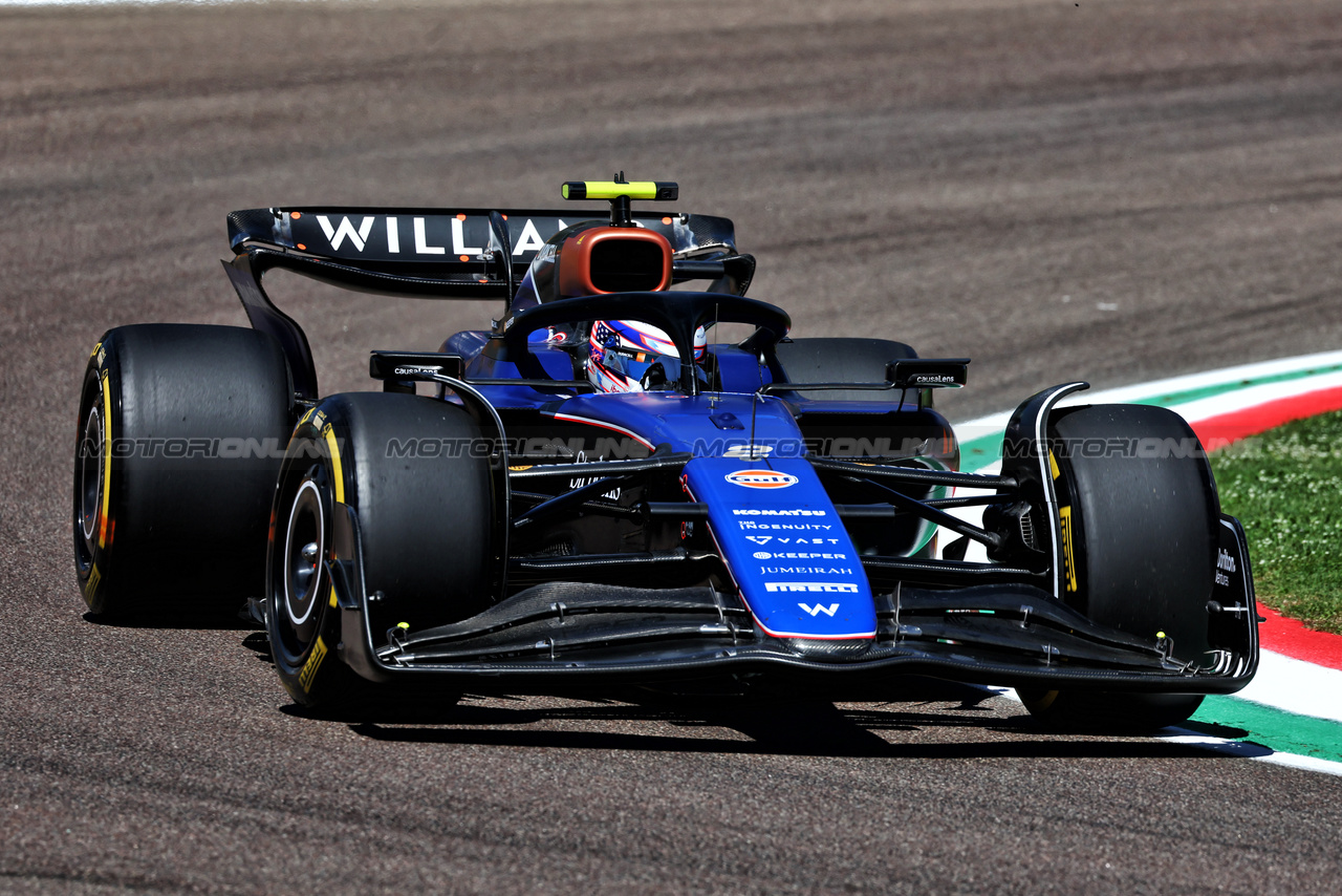 GP IMOLA, Logan Sargeant (USA) Williams Racing FW46.

17.05.2024. Formula 1 World Championship, Rd 7, Emilia Romagna Grand Prix, Imola, Italy, Practice Day.

 - www.xpbimages.com, EMail: requests@xpbimages.com © Copyright: Coates / XPB Images