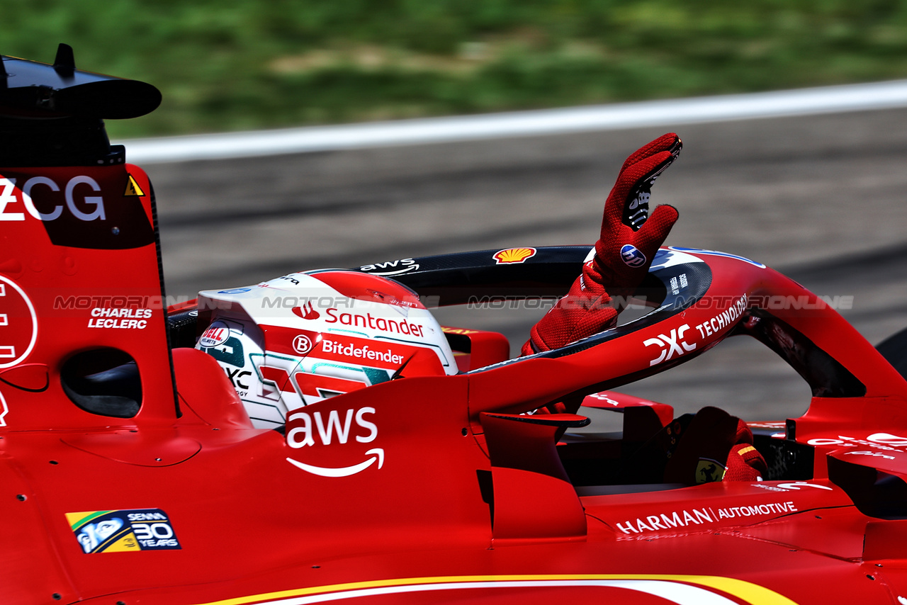 GP IMOLA, Charles Leclerc (MON) Ferrari SF-24.

17.05.2024. Formula 1 World Championship, Rd 7, Emilia Romagna Grand Prix, Imola, Italy, Practice Day.

 - www.xpbimages.com, EMail: requests@xpbimages.com © Copyright: Coates / XPB Images