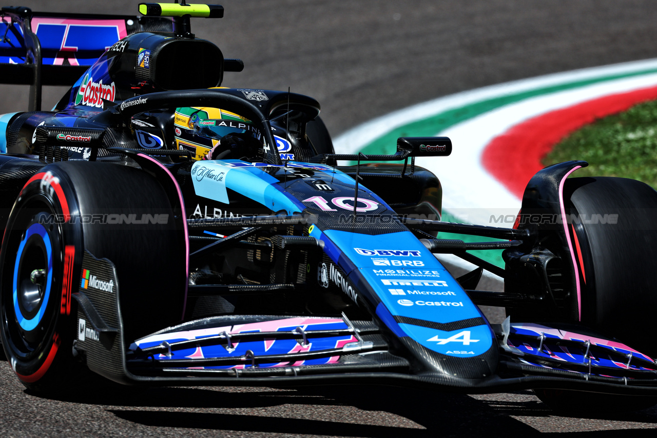 GP IMOLA, Pierre Gasly (FRA) Alpine F1 Team A524.

17.05.2024. Formula 1 World Championship, Rd 7, Emilia Romagna Grand Prix, Imola, Italy, Practice Day.

 - www.xpbimages.com, EMail: requests@xpbimages.com © Copyright: Coates / XPB Images