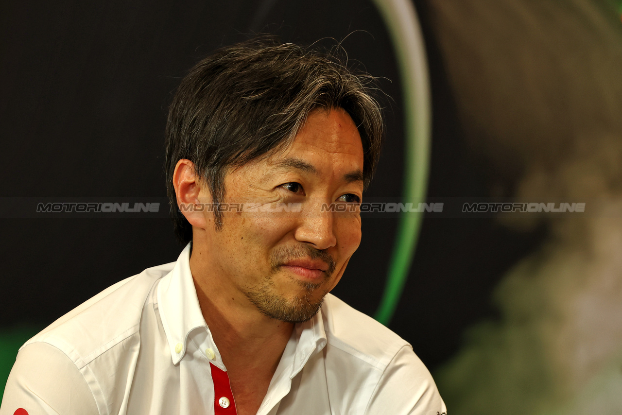 GP IMOLA, Ayao Komatsu (JPN) Haas F1 Team Principal in the FIA Press Conference.

17.05.2024. Formula 1 World Championship, Rd 7, Emilia Romagna Grand Prix, Imola, Italy, Practice Day.

 - www.xpbimages.com, EMail: requests@xpbimages.com © Copyright: Staley / XPB Images