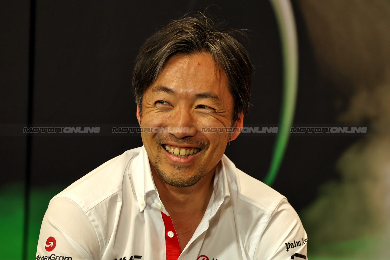 GP IMOLA, Ayao Komatsu (JPN) Haas F1 Team Principal in the FIA Press Conference.

17.05.2024. Formula 1 World Championship, Rd 7, Emilia Romagna Grand Prix, Imola, Italy, Practice Day.

 - www.xpbimages.com, EMail: requests@xpbimages.com © Copyright: Staley / XPB Images