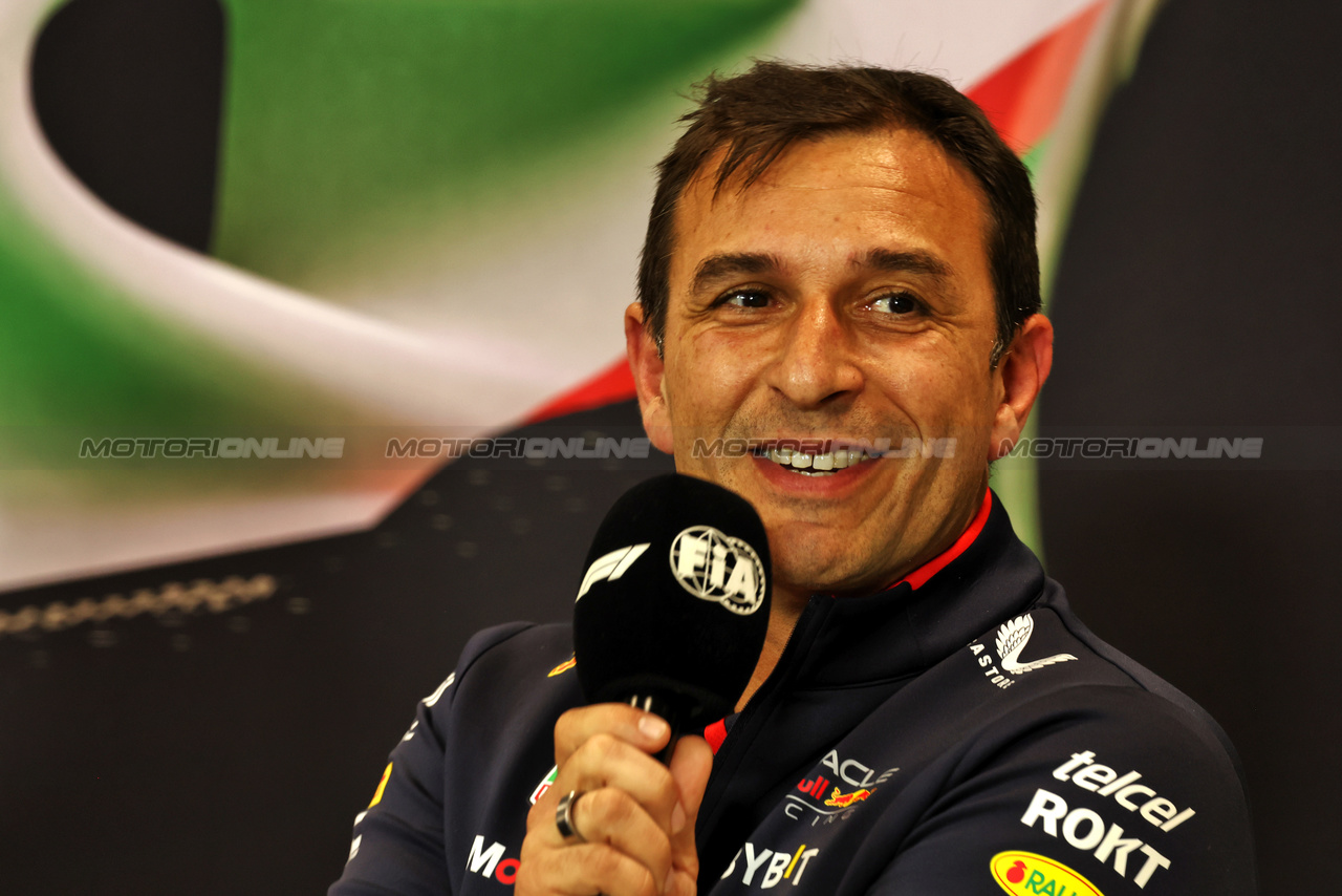 GP IMOLA, Pierre Wache (FRA) Red Bull Racing Technical Director in the FIA Press Conference.

17.05.2024. Formula 1 World Championship, Rd 7, Emilia Romagna Grand Prix, Imola, Italy, Practice Day.

 - www.xpbimages.com, EMail: requests@xpbimages.com © Copyright: Staley / XPB Images