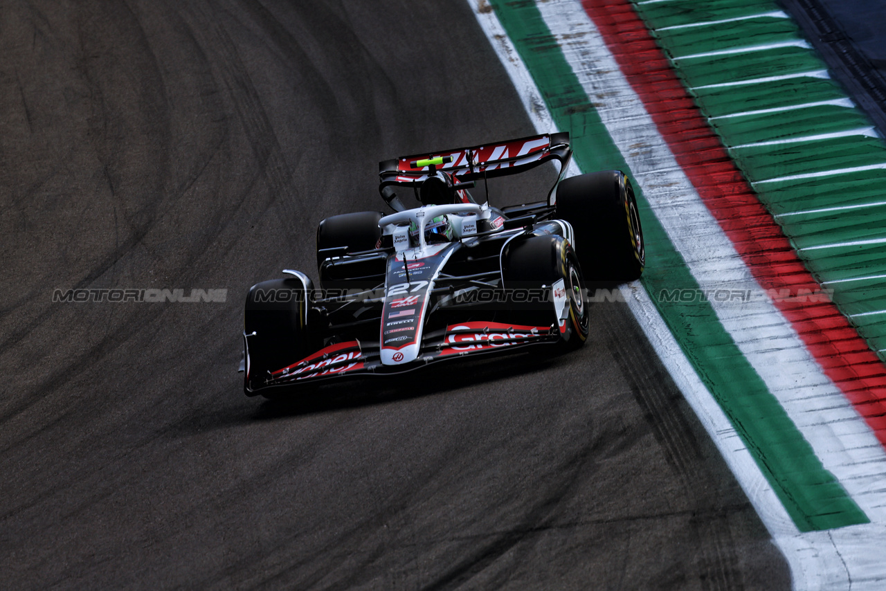 GP IMOLA, Nico Hulkenberg (GER) Haas VF-24.

17.05.2024. Formula 1 World Championship, Rd 7, Emilia Romagna Grand Prix, Imola, Italy, Practice Day.

 - www.xpbimages.com, EMail: requests@xpbimages.com © Copyright: Staley / XPB Images