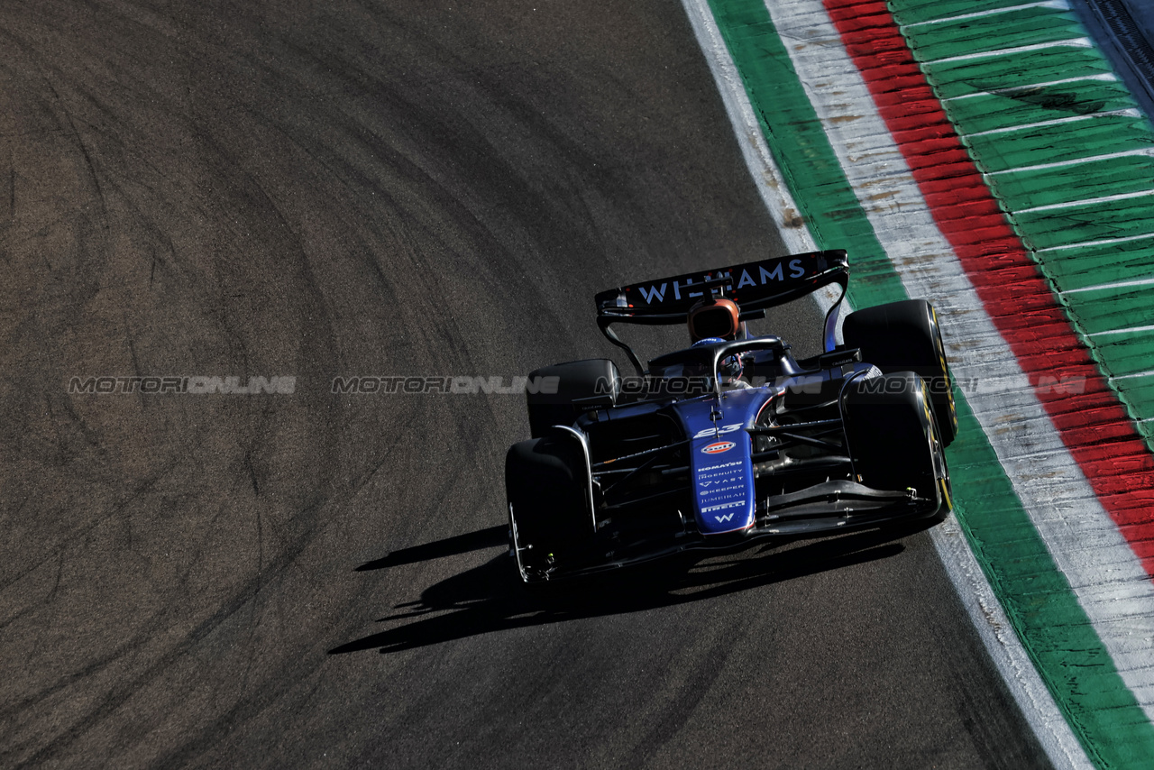 GP IMOLA, Alexander Albon (THA) Williams Racing FW46.

17.05.2024. Formula 1 World Championship, Rd 7, Emilia Romagna Grand Prix, Imola, Italy, Practice Day.

 - www.xpbimages.com, EMail: requests@xpbimages.com © Copyright: Staley / XPB Images