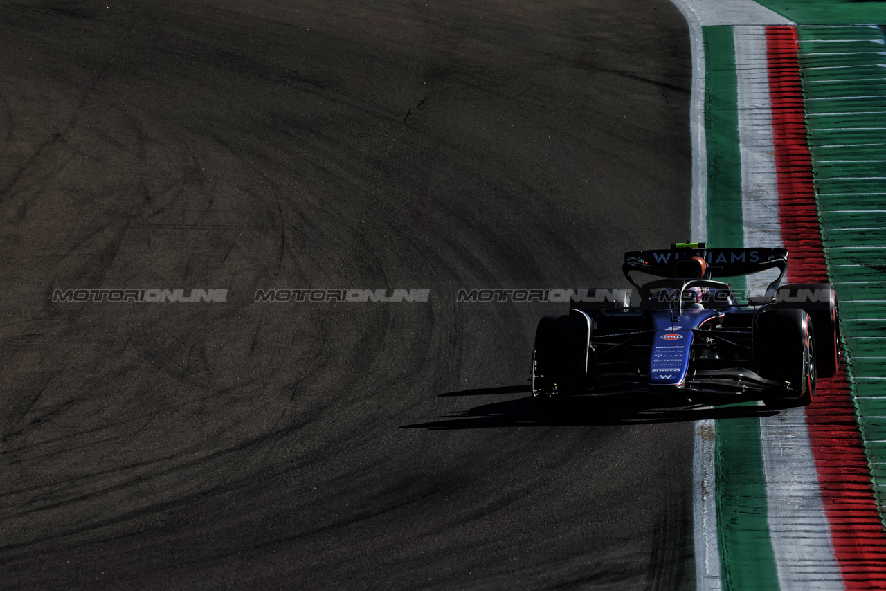 GP IMOLA, Logan Sargeant (USA) Williams Racing FW46.

17.05.2024. Formula 1 World Championship, Rd 7, Emilia Romagna Grand Prix, Imola, Italy, Practice Day.

 - www.xpbimages.com, EMail: requests@xpbimages.com © Copyright: Staley / XPB Images