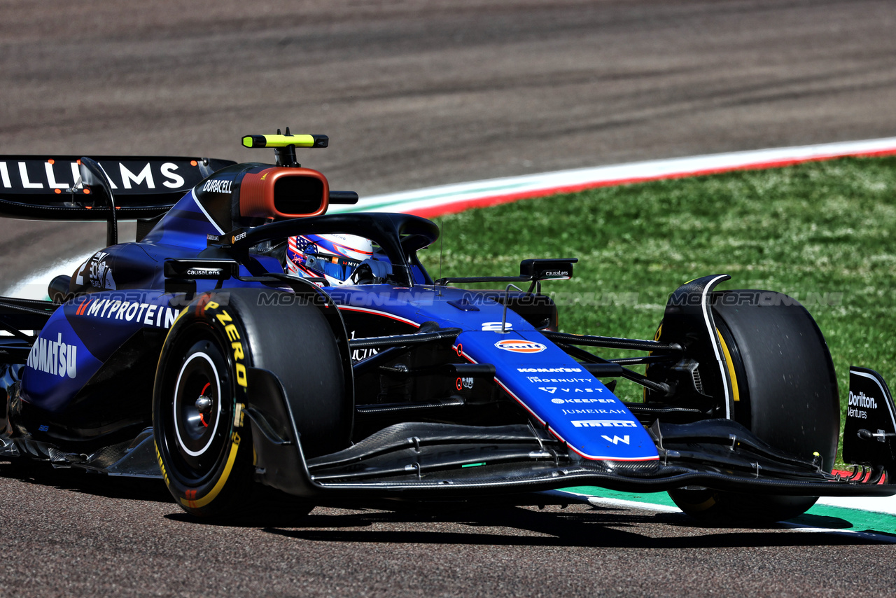 GP IMOLA, Logan Sargeant (USA) Williams Racing FW46.

17.05.2024. Formula 1 World Championship, Rd 7, Emilia Romagna Grand Prix, Imola, Italy, Practice Day.

 - www.xpbimages.com, EMail: requests@xpbimages.com © Copyright: Coates / XPB Images