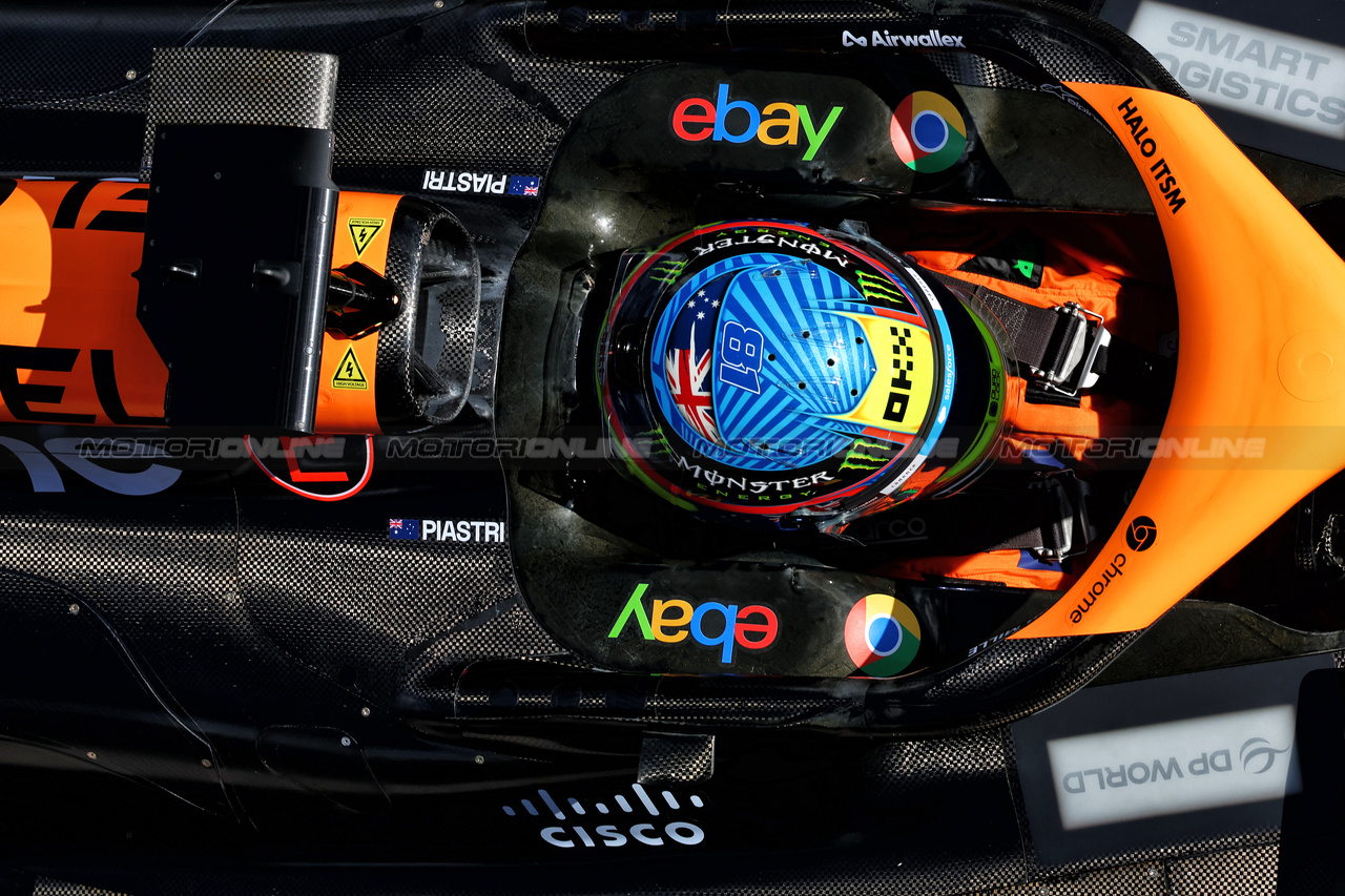 GP IMOLA, Oscar Piastri (AUS) McLaren MCL38 - electronic sponsor boards.

17.05.2024. Formula 1 World Championship, Rd 7, Emilia Romagna Grand Prix, Imola, Italy, Practice Day.

 - www.xpbimages.com, EMail: requests@xpbimages.com © Copyright: Coates / XPB Images