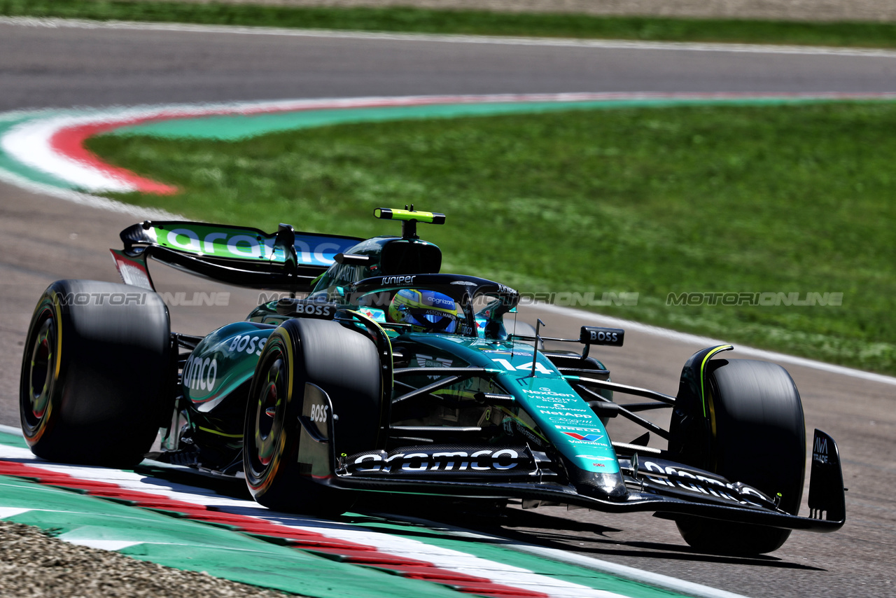 GP IMOLA, Fernando Alonso (ESP) Aston Martin F1 Team AMR24.

17.05.2024. Formula 1 World Championship, Rd 7, Emilia Romagna Grand Prix, Imola, Italy, Practice Day.

- www.xpbimages.com, EMail: requests@xpbimages.com © Copyright: Charniaux / XPB Images