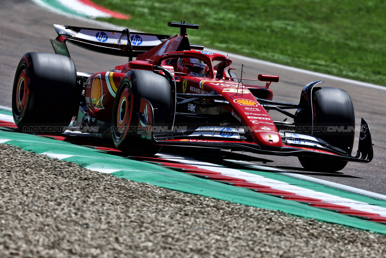 GP IMOLA, Charles Leclerc (MON) Ferrari SF-24.

17.05.2024. Formula 1 World Championship, Rd 7, Emilia Romagna Grand Prix, Imola, Italy, Practice Day.

- www.xpbimages.com, EMail: requests@xpbimages.com © Copyright: Charniaux / XPB Images