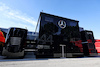 GP IMOLA, Mercedes AMG F1 trucks in the paddock.
17.05.2024. Formula 1 World Championship, Rd 7, Emilia Romagna Grand Prix, Imola, Italy, Practice Day.
 - www.xpbimages.com, EMail: requests@xpbimages.com © Copyright: Staley / XPB Images