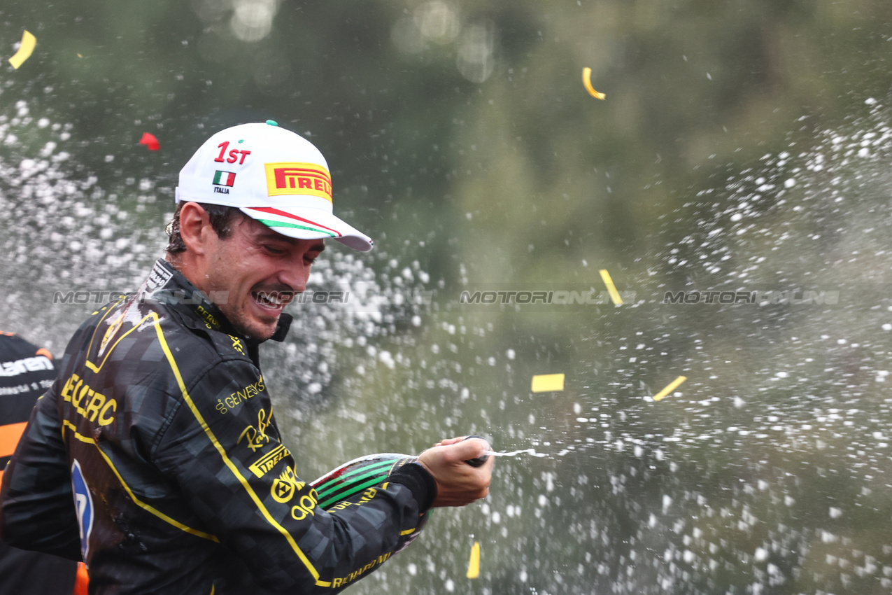 GP ITALIA, Charles Leclerc (FRA), Ferrari 
01.09.2024. Formula 1 World Championship, Rd 16, Italian Grand Prix, Monza, Italy, Gara Day.
- www.xpbimages.com, EMail: requests@xpbimages.com © Copyright: Charniaux / XPB Images