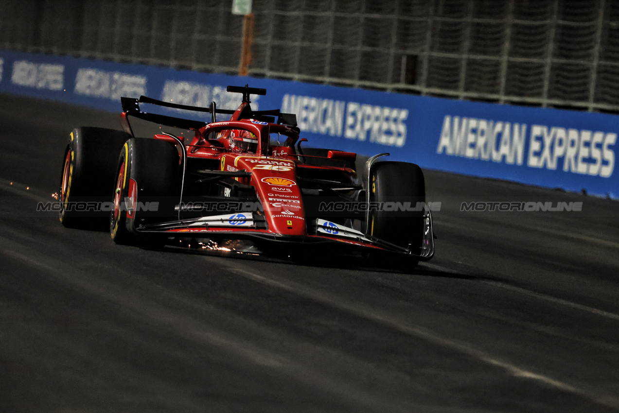 GP LAS VEGAS, Charles Leclerc (MON) Ferrari SF-24.

21.11.2024. Formula 1 World Championship, Rd 22, Las Vegas Grand Prix, Las Vegas, Nevada, USA, Practice Day

- www.xpbimages.com, EMail: requests@xpbimages.com © Copyright: Bearne / XPB Images