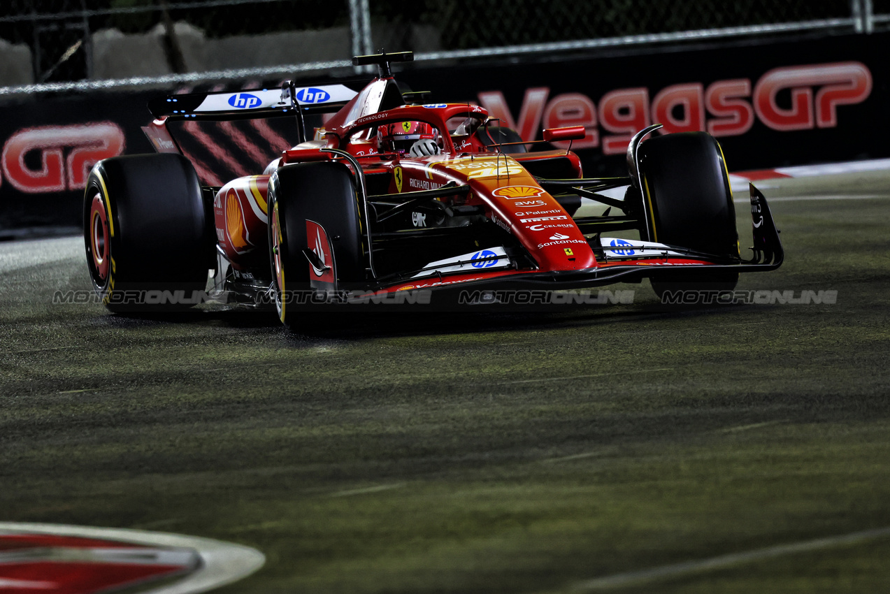 GP LAS VEGAS, Charles Leclerc (MON) Ferrari SF-24.

21.11.2024. Formula 1 World Championship, Rd 22, Las Vegas Grand Prix, Las Vegas, Nevada, USA, Practice Day

- www.xpbimages.com, EMail: requests@xpbimages.com © Copyright: Charniaux / XPB Images