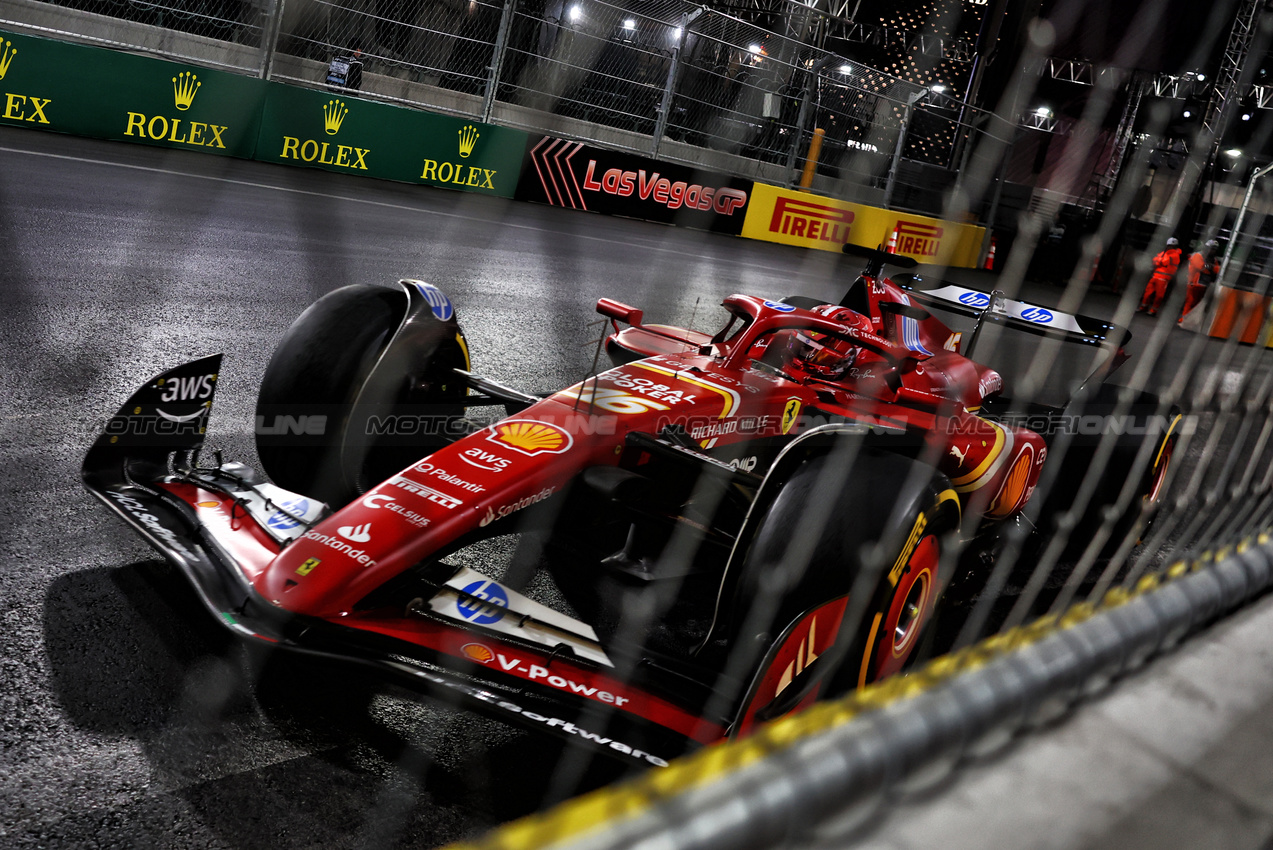 GP LAS VEGAS, Charles Leclerc (MON) Ferrari SF-24.

21.11.2024. Formula 1 World Championship, Rd 22, Las Vegas Grand Prix, Las Vegas, Nevada, USA, Practice Day

- www.xpbimages.com, EMail: requests@xpbimages.com © Copyright: Charniaux / XPB Images