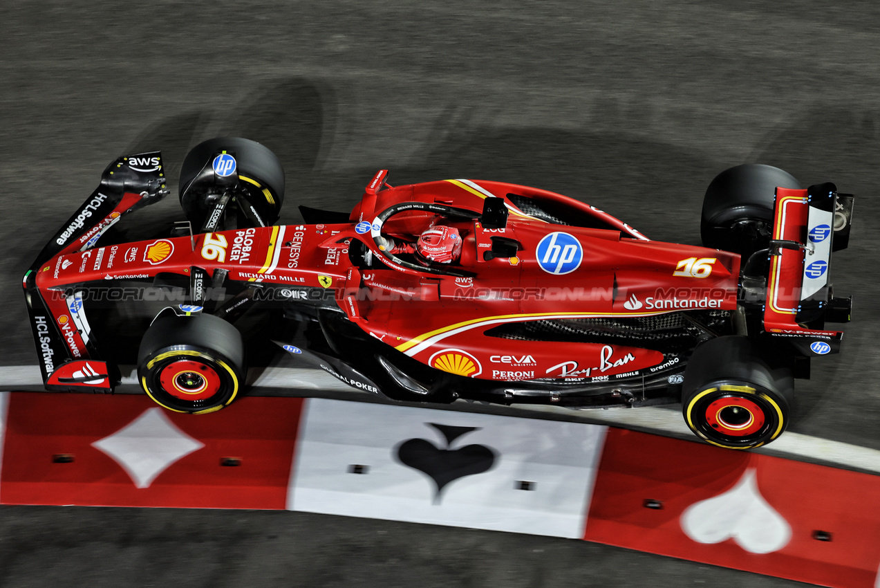 GP LAS VEGAS, Charles Leclerc (MON) Ferrari SF-24.

21.11.2024. Formula 1 World Championship, Rd 22, Las Vegas Grand Prix, Las Vegas, Nevada, USA, Practice Day

- www.xpbimages.com, EMail: requests@xpbimages.com © Copyright: Bearne / XPB Images