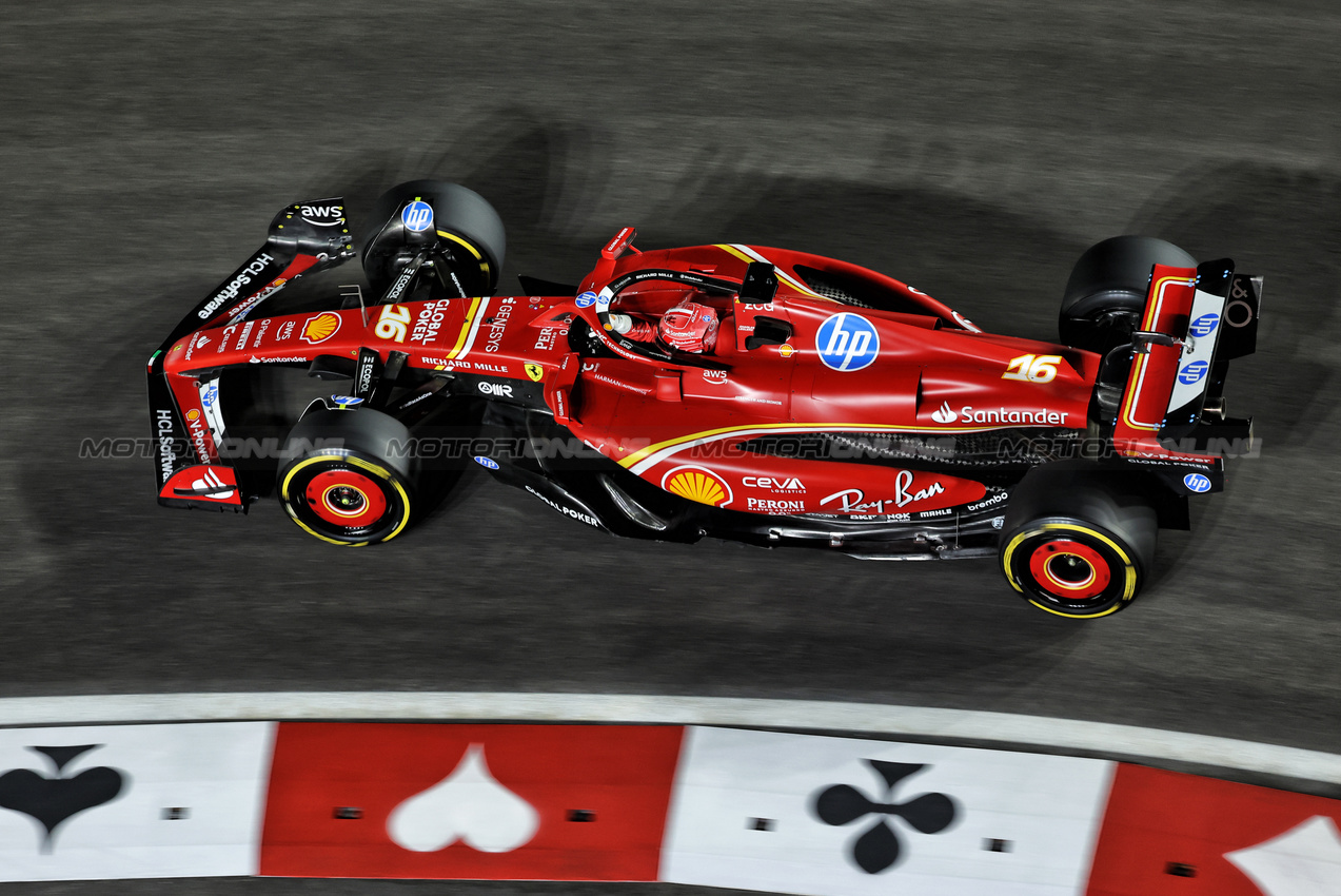 GP LAS VEGAS, Charles Leclerc (MON) Ferrari SF-24.

21.11.2024. Formula 1 World Championship, Rd 22, Las Vegas Grand Prix, Las Vegas, Nevada, USA, Practice Day

- www.xpbimages.com, EMail: requests@xpbimages.com © Copyright: Bearne / XPB Images