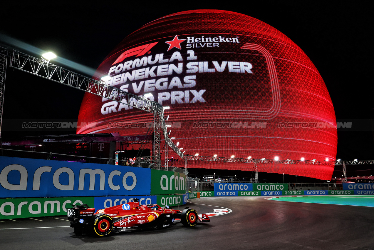 GP LAS VEGAS, Charles Leclerc (MON) Ferrari SF-24.

21.11.2024. Formula 1 World Championship, Rd 22, Las Vegas Grand Prix, Las Vegas, Nevada, USA, Practice Day

- www.xpbimages.com, EMail: requests@xpbimages.com © Copyright: Charniaux / XPB Images