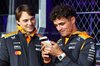 GP LAS VEGAS, (L to R): Oscar Piastri (AUS) McLaren with team mate Lando Norris (GBR) McLaren.

20.11.2024. Formula 1 World Championship, Rd 22, Las Vegas Grand Prix, Las Vegas, Nevada, USA, Preparation Day.

 - www.xpbimages.com, EMail: requests@xpbimages.com © Copyright: Coates / XPB Images