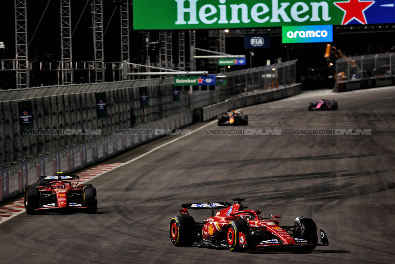 GP LAS VEGAS, Charles Leclerc (MON) Ferrari SF-24.

23.11.2024. Formula 1 World Championship, Rd 22, Las Vegas Grand Prix, Las Vegas, Nevada, USA, Gara Day.

- www.xpbimages.com, EMail: requests@xpbimages.com © Copyright: Batchelor / XPB Images