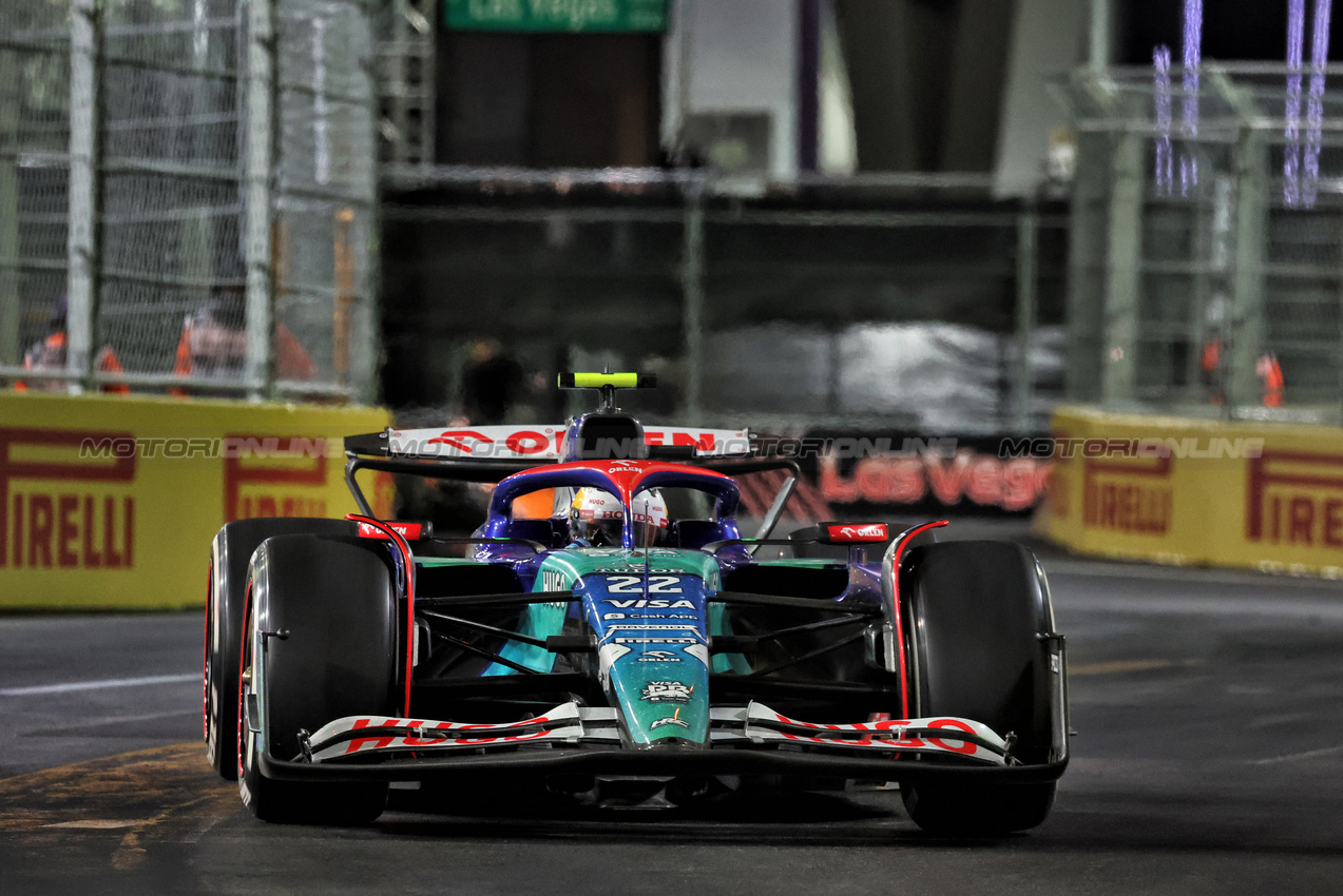 GP LAS VEGAS, Yuki Tsunoda (JPN) RB VCARB 01.

23.11.2024. Formula 1 World Championship, Rd 22, Las Vegas Grand Prix, Las Vegas, Nevada, USA, Gara Day.

- www.xpbimages.com, EMail: requests@xpbimages.com © Copyright: Moy / XPB Images