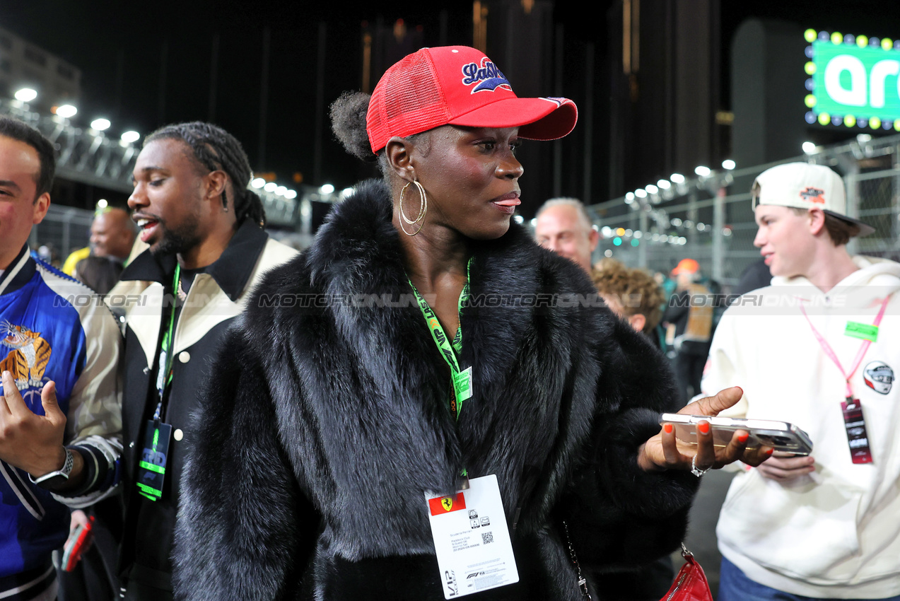 GP LAS VEGAS, Junelle Bromfield (JAM) Athlete on the grid.

23.11.2024. Formula 1 World Championship, Rd 22, Las Vegas Grand Prix, Las Vegas, Nevada, USA, Gara Day.

- www.xpbimages.com, EMail: requests@xpbimages.com © Copyright: Bearne / XPB Images