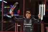 GP LAS VEGAS, Gara winner George Russell (GBR) Mercedes AMG F1 celebrates on the podium.

23.11.2024. Formula 1 World Championship, Rd 22, Las Vegas Grand Prix, Las Vegas, Nevada, USA, Gara Day.

- www.xpbimages.com, EMail: requests@xpbimages.com © Copyright: Moy / XPB Images