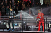 GP LAS VEGAS, (L to R): Gara winner George Russell (GBR) Mercedes AMG F1 celebrates on the podium with third placed Carlos Sainz Jr (ESP) Ferrari.

23.11.2024. Formula 1 World Championship, Rd 22, Las Vegas Grand Prix, Las Vegas, Nevada, USA, Gara Day.

- www.xpbimages.com, EMail: requests@xpbimages.com © Copyright: Moy / XPB Images