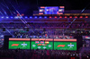GP LAS VEGAS, The podium (L to R): Lewis Hamilton (GBR) Mercedes AMG F1, second; George Russell (GBR) Mercedes AMG F1, vincitore; Carlos Sainz Jr (ESP) Ferrari, third.

23.11.2024. Formula 1 World Championship, Rd 22, Las Vegas Grand Prix, Las Vegas, Nevada, USA, Gara Day.

- www.xpbimages.com, EMail: requests@xpbimages.com © Copyright: Moy / XPB Images