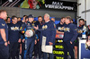 GP LAS VEGAS, Max Verstappen (NLD) Red Bull Racing celebrates his fourth World Champion with Dr Helmut Marko (AUT) Red Bull Motorsport Consultant; Christian Horner (GBR) Red Bull Racing Team Principal; e the team.

23.11.2024. Formula 1 World Championship, Rd 22, Las Vegas Grand Prix, Las Vegas, Nevada, USA, Gara Day.

- www.xpbimages.com, EMail: requests@xpbimages.com © Copyright: Moy / XPB Images