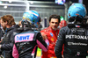 GP LAS VEGAS, Pierre Gasly (FRA) Alpine F1 Team celebrates his third position in qualifying parc ferme with Carlos Sainz Jr (ESP) Ferrari e George Russell (GBR) Mercedes AMG F1.

22.11.2024. Formula 1 World Championship, Rd 22, Las Vegas Grand Prix, Las Vegas, Nevada, USA, Qualifiche Day.

- www.xpbimages.com, EMail: requests@xpbimages.com © Copyright: Charniaux / XPB Images