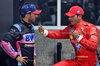 GP LAS VEGAS, (L to R): third placed Pierre Gasly (FRA) Alpine F1 Team with second placed Carlos Sainz Jr (ESP) Ferrari in qualifying parc ferme.

22.11.2024. Formula 1 World Championship, Rd 22, Las Vegas Grand Prix, Las Vegas, Nevada, USA, Qualifiche Day.

- www.xpbimages.com, EMail: requests@xpbimages.com © Copyright: Batchelor / XPB Images
