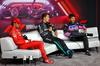 GP LAS VEGAS, (L to R): Carlos Sainz Jr (ESP) Ferrari; George Russell (GBR) Mercedes AMG F1; e Pierre Gasly (FRA) Alpine F1 Team in the post qualifying FIA Press Conference.

22.11.2024. Formula 1 World Championship, Rd 22, Las Vegas Grand Prix, Las Vegas, Nevada, USA, Qualifiche Day.

- www.xpbimages.com, EMail: requests@xpbimages.com © Copyright: Batchelor / XPB Images