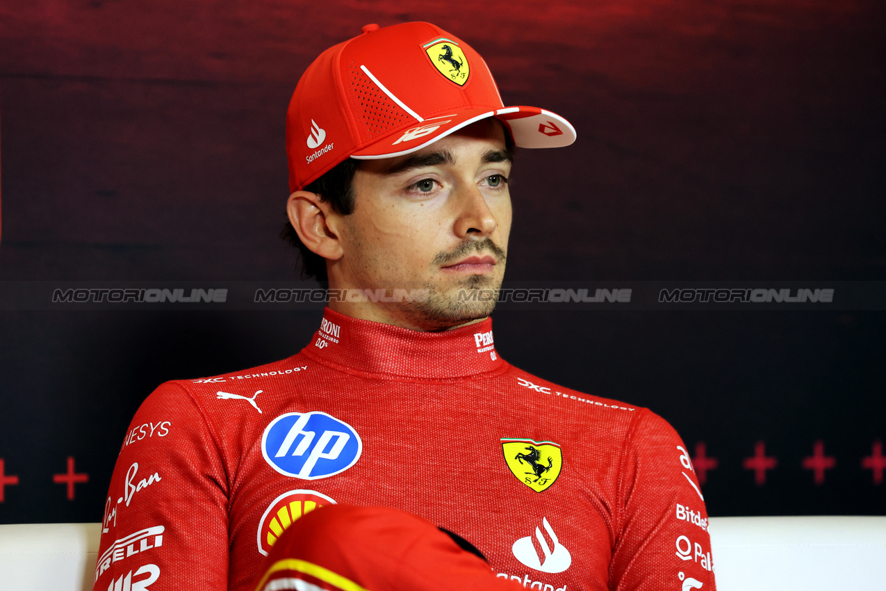 GP MESSICO, Charles Leclerc (MON) Ferrari in the post race FIA Press Conference.

27.10.2024. Formula 1 World Championship, Rd 20, Mexican Grand Prix, Mexico City, Mexico, Gara Day.

- www.xpbimages.com, EMail: requests@xpbimages.com © Copyright: Bearne / XPB Images